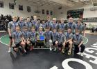 Section 7A wrestling champions The Staples-Motley wrestlers posed for a photo after punching their ticket to the state tournament with a 30-28 win against Holdingford. Front row from left, Cooper Tappe, Caden Kramer, Cayden Neisen, Colbe Tappe, Eli Greenwaldt, Jack Carlson, Garrett Bjerga, Luke Bjerga and Justin Olson; back row, Dustin Converse, Zachary Tabatt, Steven Petrich, Adrian Gomez, Turner Beachy, Gage Bjerga, Reece Headley, Riley Reese, Beau Carlson, Seth Cossentine and Jackson Schouviller. (Photo by Staples-Motley School Distri