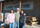 Four generations have owned Bjerga Feed Store in Motley over the past 74 years. Pictured above, from left are Kristin Bjerga, her father Ervin Bjerga, and Whitney DeLong, Ervin’s granddaughter and Kristin’s daughter. Ervin’s dad, the late Christian Bjerga, started the feed store in 1950. Ervin owned the store from 1967 to 2024, when he sold it to Kristin and Whitney. (Staples World photos by Dawn Timbs)