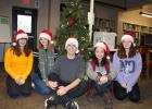 Five foreign exchange students at Staples-Motley High School shared their thoughts on Christmas with the Staples World recently. Pictured at the high school library, from left, are Anna Stejskalova, Czech Republic; Camille Florent, Belgian; Jens Klemm, Germany; Jiye Lee, South Korea; Leony Broschek, Germany. (Staples World photo by Dawn Timbs)