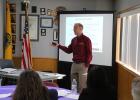 Ben Winchester, UMN Extension Educator, talks about the Rural Brain Gain, using statistics to show that rural areas are doing well and that the old narrative of dying towns simply isn’t true. (Staples World photo by Mark Anderson)